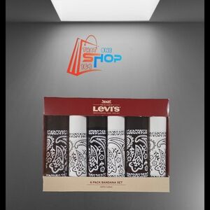 Levi's Men's Classic Paisley Bandana Boxed Gift Set -Set of 6